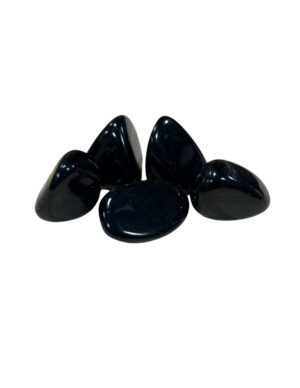 Obsidiaan zilver trommelstenen 100 gr. (mt3)
