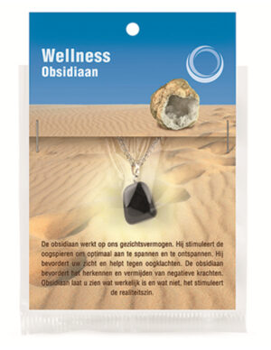 Black obsidian health pendant