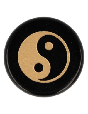 Obsidiaan zwart zaksteen Yin Yang