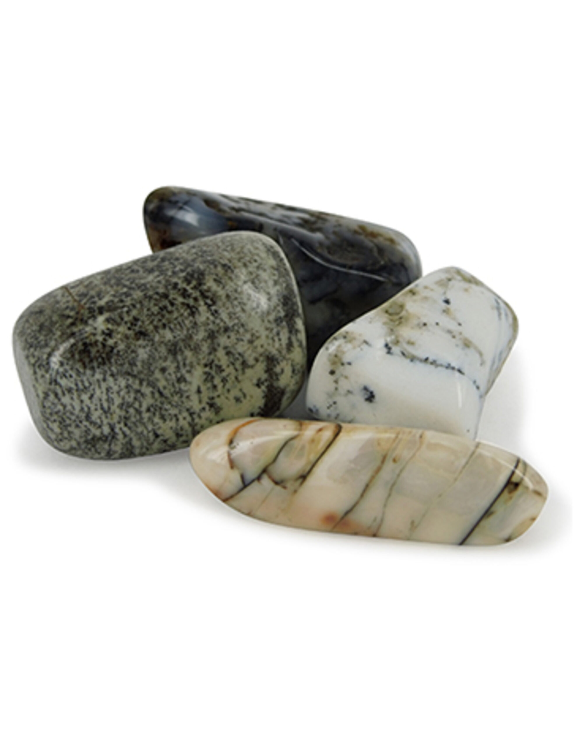Opal dendritic tumbled stones (mt3), per kg