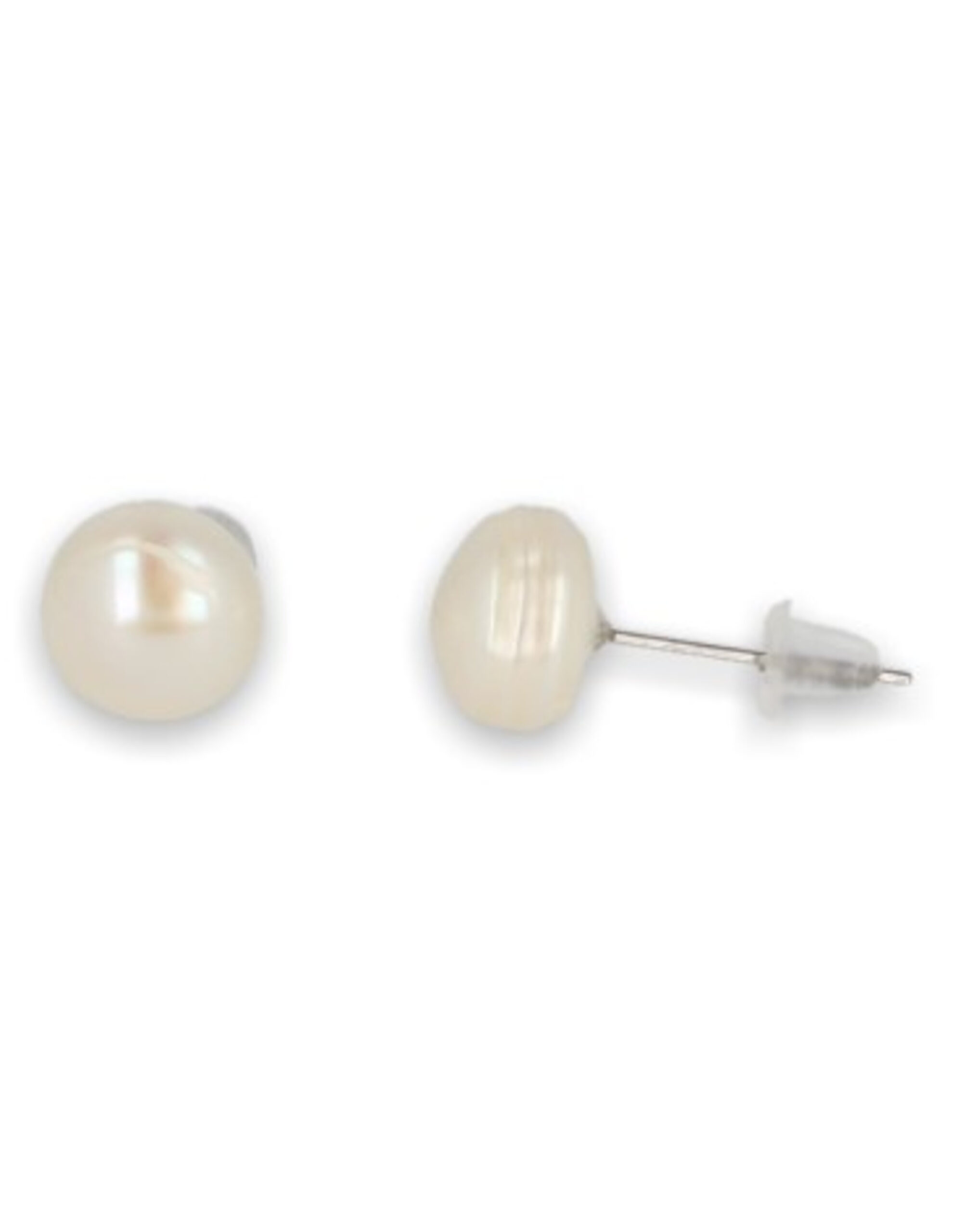 Pearl Stud Earrings White