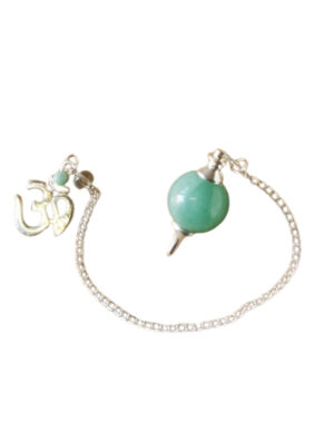 Pendulum ball Aventurine with Ohm symbol - no. 45