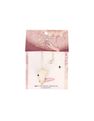 Pendulum facet + card Gray agate