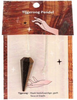 Pendulum facet + card Tiger's eye