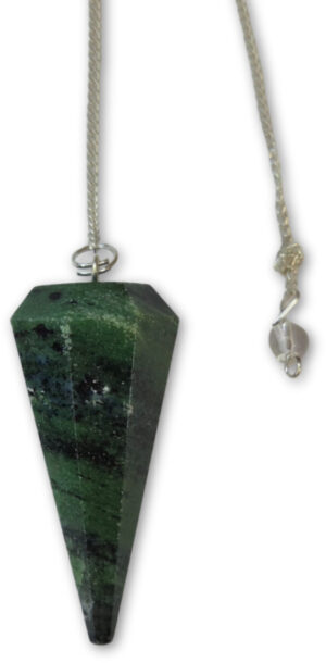 Pendulum facet Ruby in Zoisite