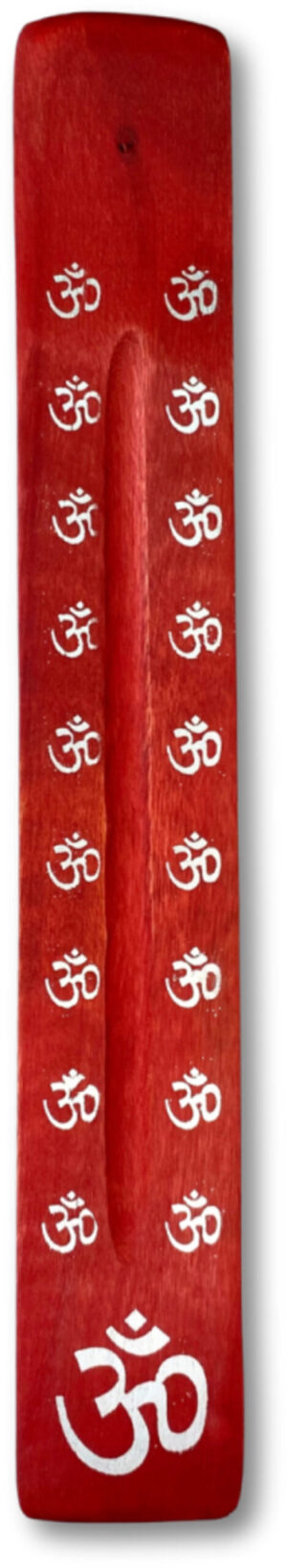 Plankje hout Ohm - rood - wierook houder