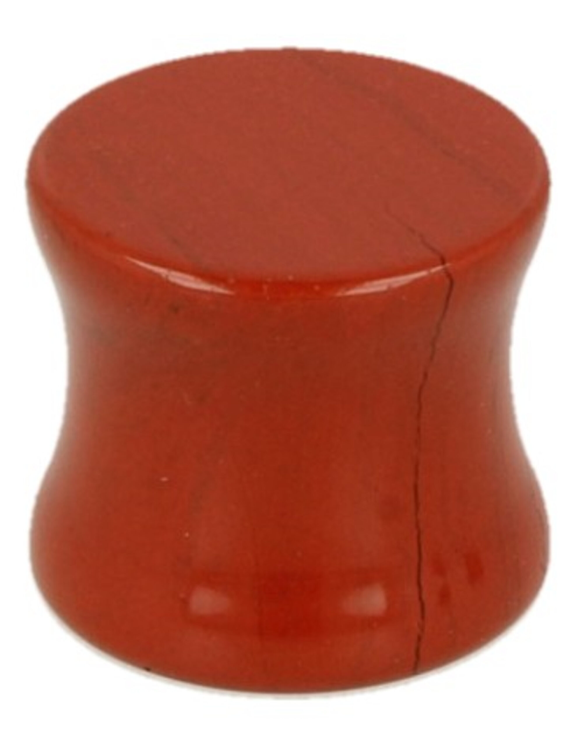 Plug oorpiercing 12 mm Jaspis rood