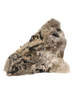Smoky quartz with Tourmaline crystals no.25