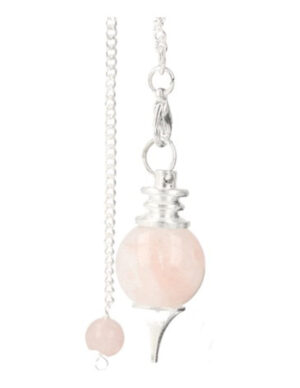 Rose quartz sphere pendant