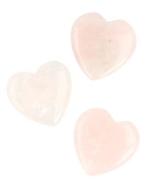 Roze kwarts edelsteen hart 25 mm