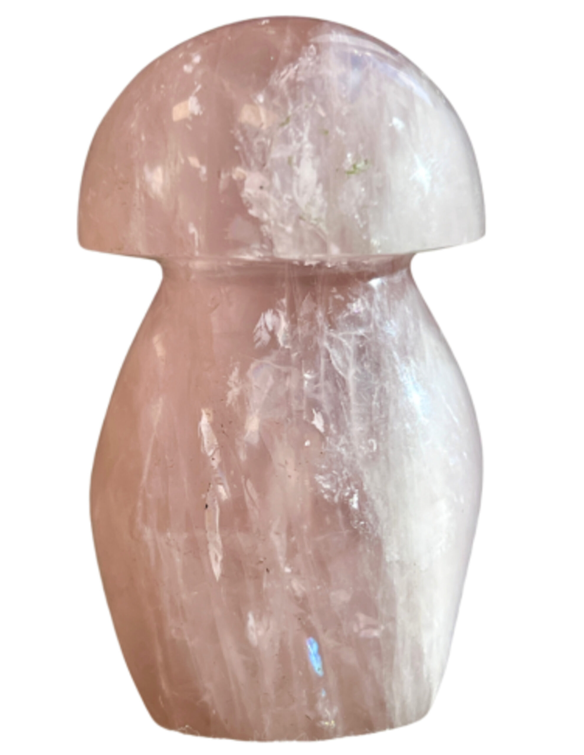 Roze kwarts edelsteen paddenstoel 200-300 gram