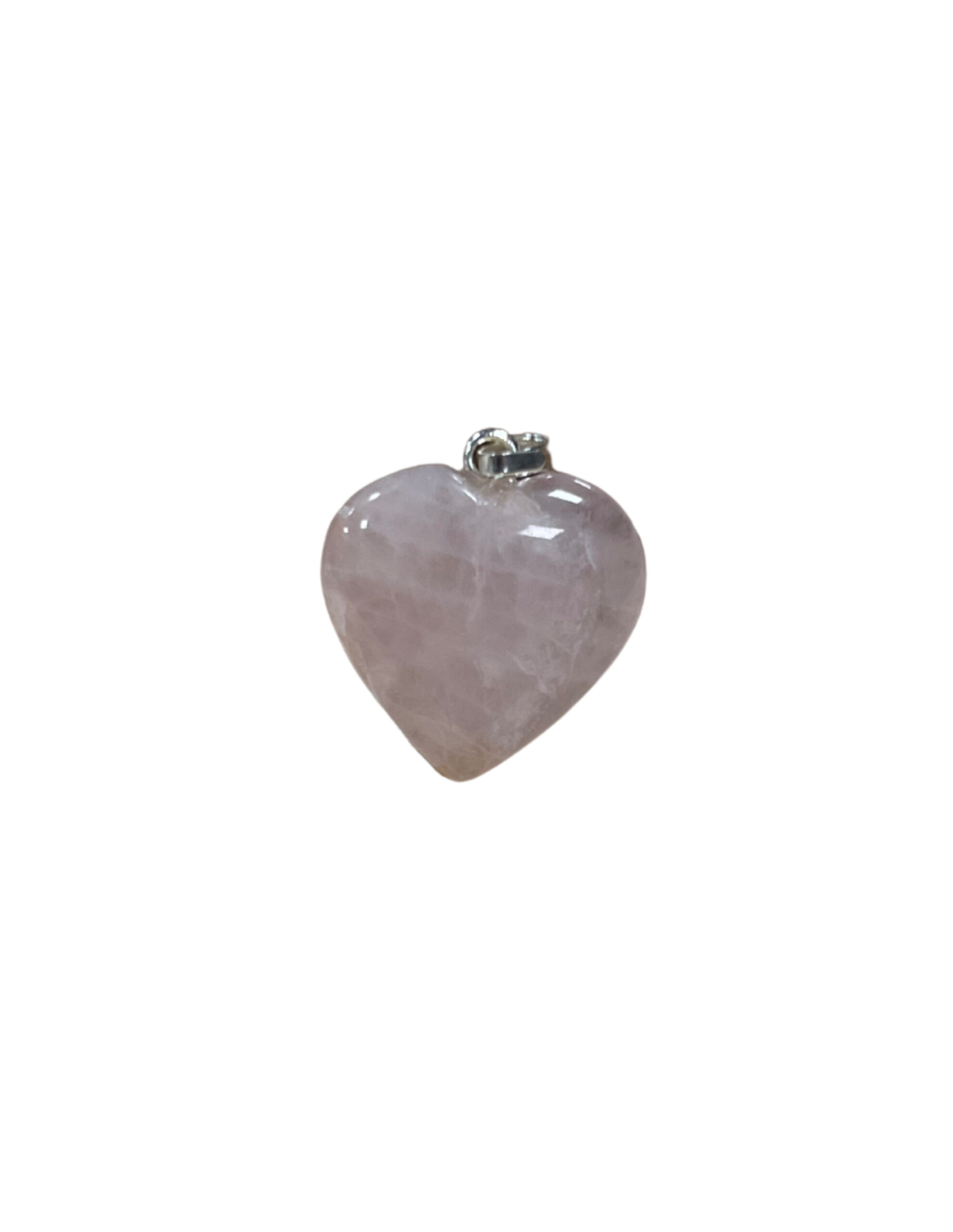 Rose quartz heart pendant 12 mm