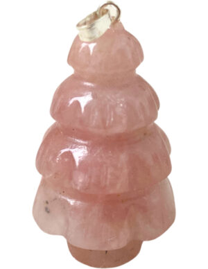 Roze kwarts kerstboomhanger