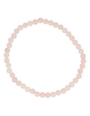 Roze kwarts kralenarmband 4 mm