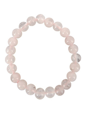 Roze kwarts kralenarmband 8 mm