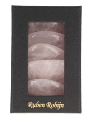 Roze kwarts oplegstenen massage set