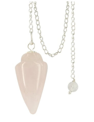 Rose quartz drop pendant