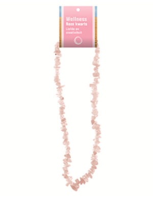 Roze kwarts splitketting + kaart