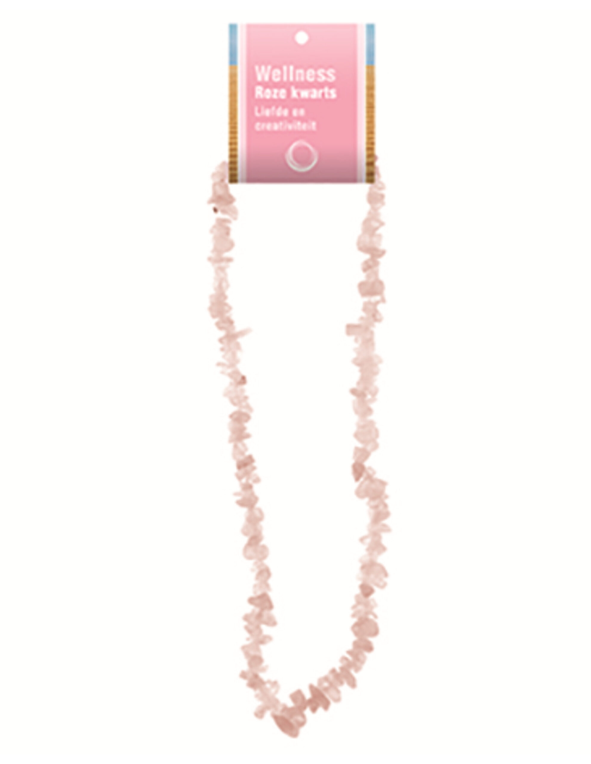 Rose quartz split necklace + card