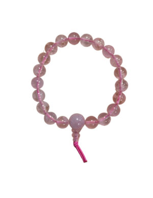 Rozenkwarts powerbead armband