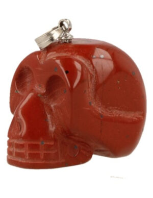 Schedel hanger Jaspis rood