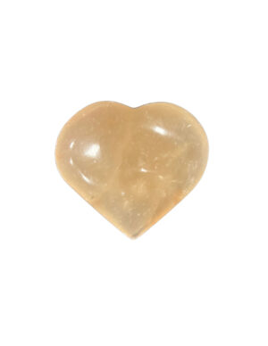 Selenite orange gemstone heart 40 mm