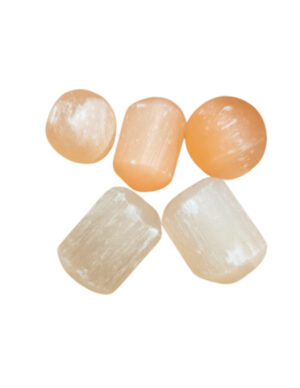 Seleniet oranje trommelstenen 100 gr. (mt3)