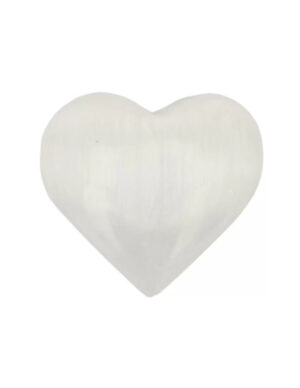 Selenite white gemstone heart 30 mm