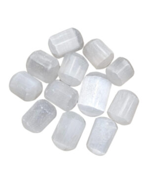 Seleniet wit trommelstenen 250 gr. (mt3)