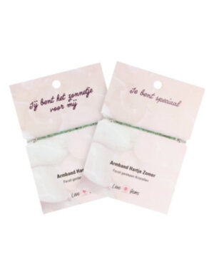 Smaragd hartje zomer armband - Love Gems