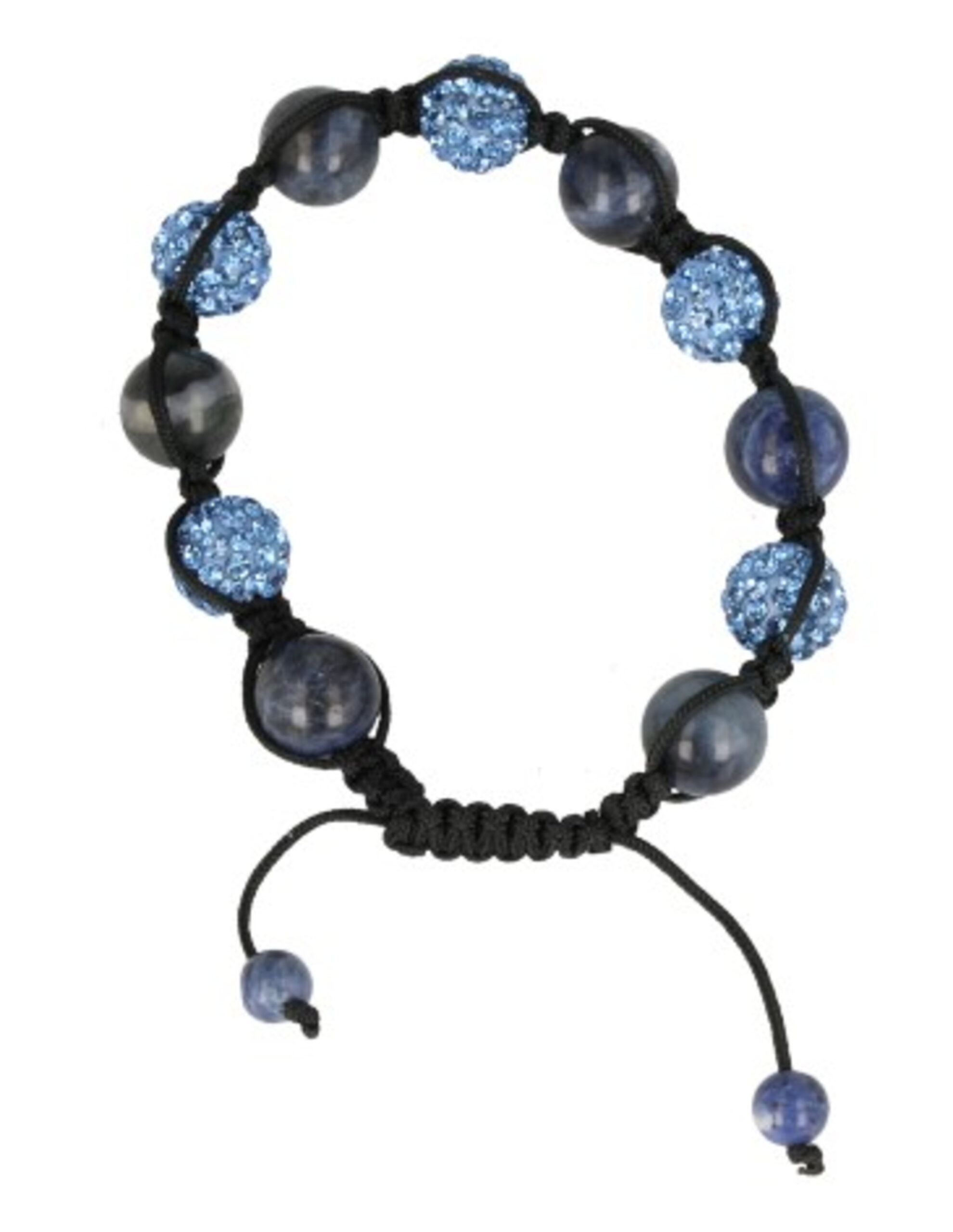 Sodalite glitter shamballa bracelet