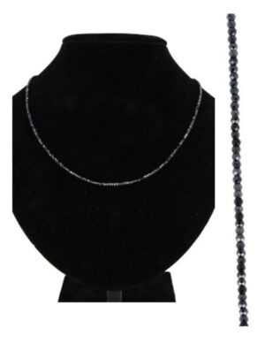 Spinel zwart met coating summer vibes ketting