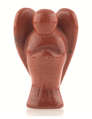 Staande engel 50 mm Jaspis rood