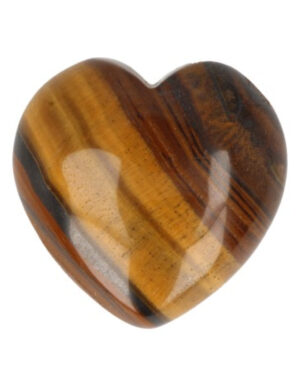 Tiger's eye heart 30 mm gemstone