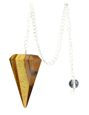 Tiger's eye pendulum facet