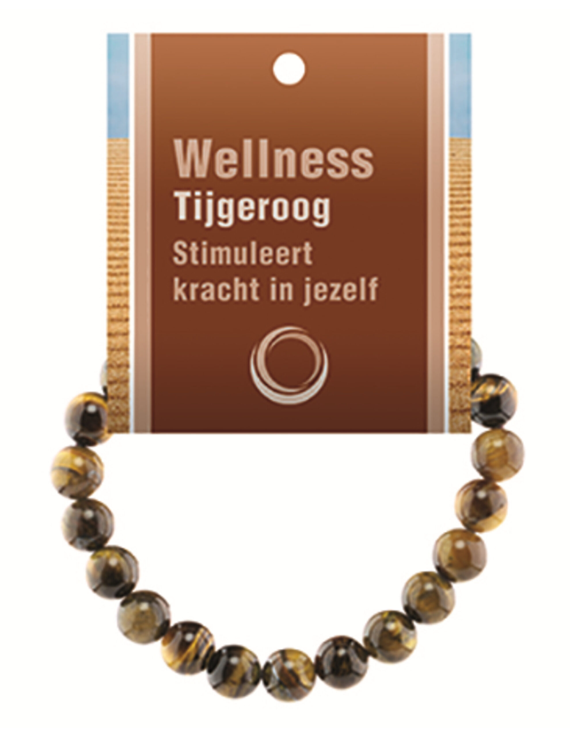 Tiger eye power bead bracelet + card