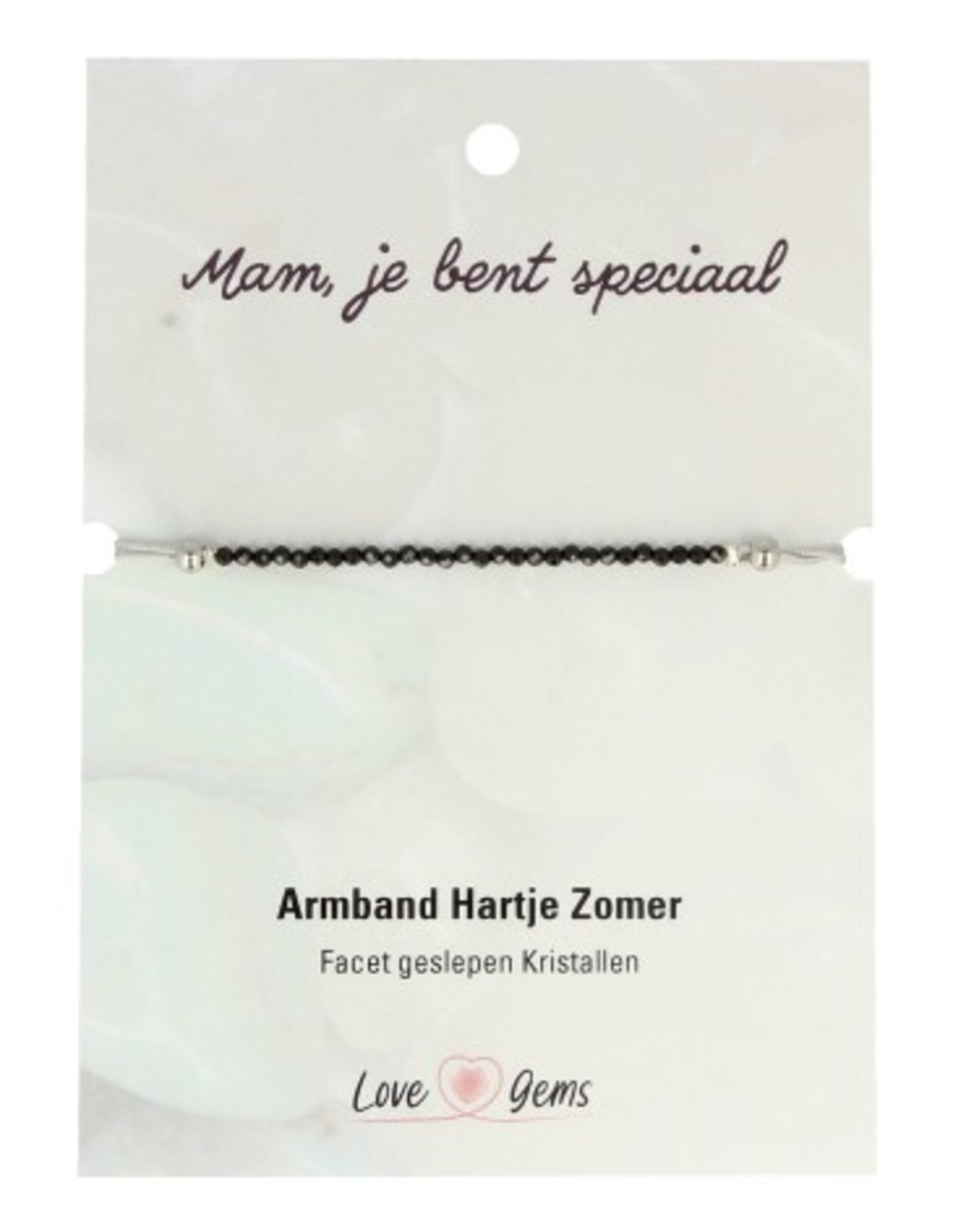 Toermalijn zwart armband Hartje zomer - Love Gems