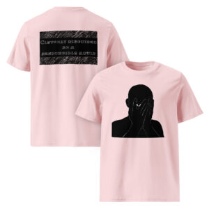 Cleverly Disguised As Responsible Adult Organic Cotton Unisex T-Shirt cotton pink front and back print