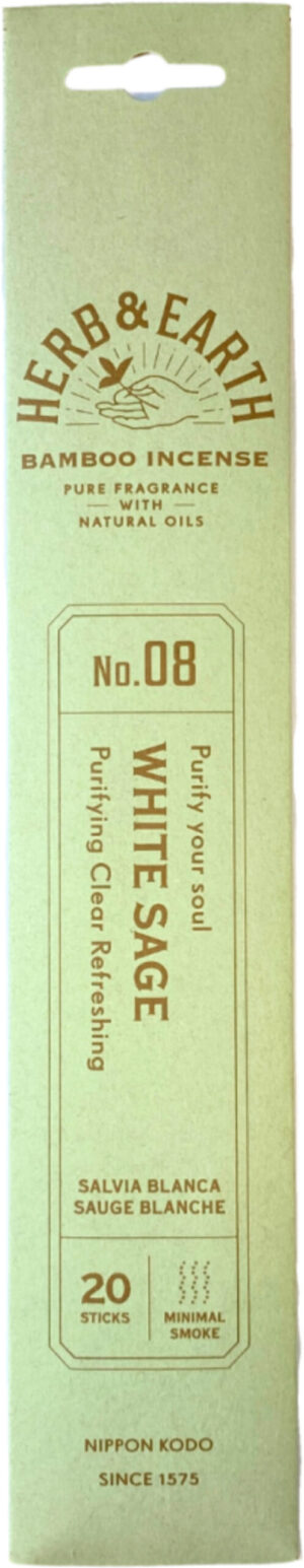 White Sage Herb & Earth Nippon Kodo - Wierook Stokjes